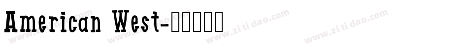 American West字体转换
